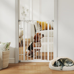 36" Easy Open Indoor Dog Gates for Doorways, House, Stair - White – view 7