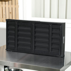 Portable Charcoal Grill with Pull-Out Charcoal Basin, Folding Tabletop Barbecue, Compact Camping BBQ, Black