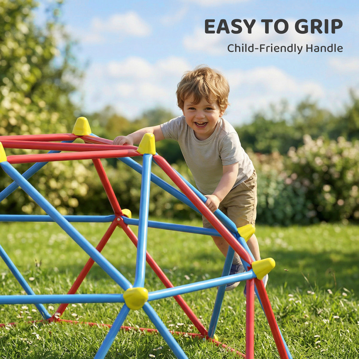 6 FT Climbing Dome Geometric Jungle Gym w/ Rust and UV-Resistant Steel, Up to 396 lbs, for 1-4 Children Aged 3-8 Years