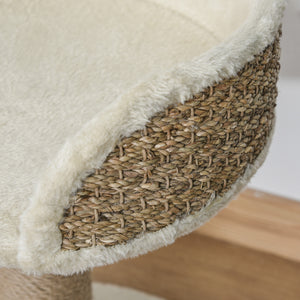 Cat Tree with Scratching Post, Toy Ball, Perch, Small Cat Tower for Indoor Cats - 16" x 16" x 19", Beige – view 7
