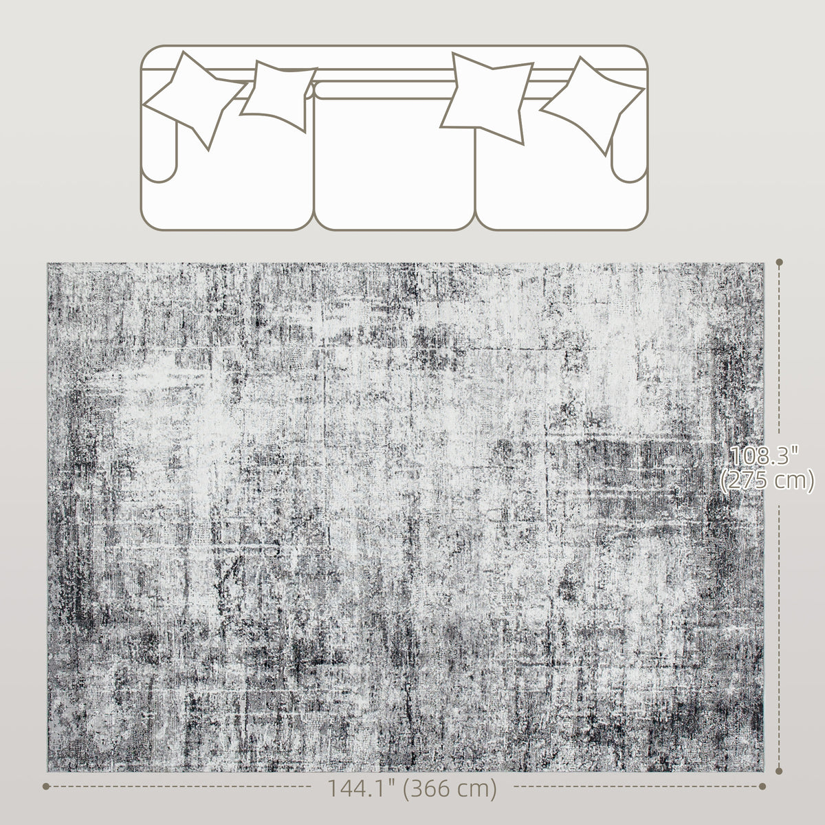 Area Rug for Living Room 5x7, Modern Abstract Machine Washable Rug, Non-Slip Carpet for Bedroom – view 25