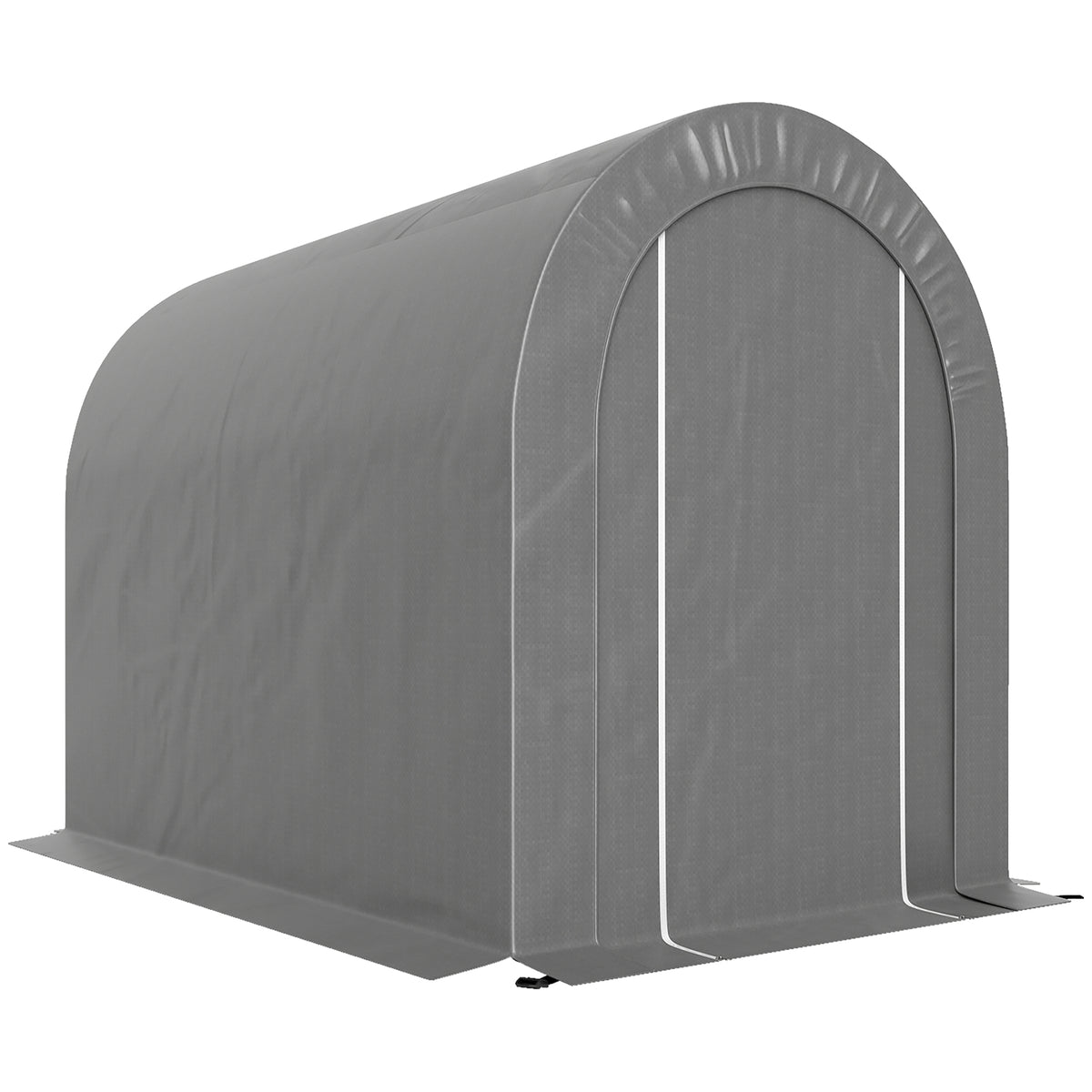 5' x 8' Outdoor Storage Shed, Heavy Duty Galvanized Steel Portable Shed for Bike, Motorcycle, Garden Tools – view 8
