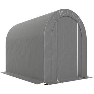 5' x 8' Outdoor Storage Shed, Heavy Duty Galvanized Steel Portable Shed for Bike, Motorcycle, Garden Tools – view 8