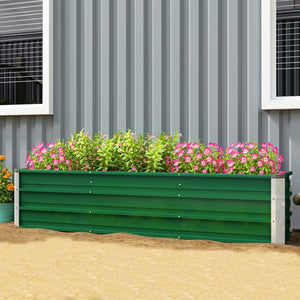 6' x 1.5' x 1.3' Galvanized Raised Garden Bed, Elevated Large Metal Planter Box w/ Install Gloves for – view 14