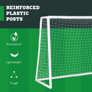 Soozier 9.8 x 6.6ft Soccer Goal, Portable Soccer Practice Net with PE Net for Backyard, Garden, Park, Beach