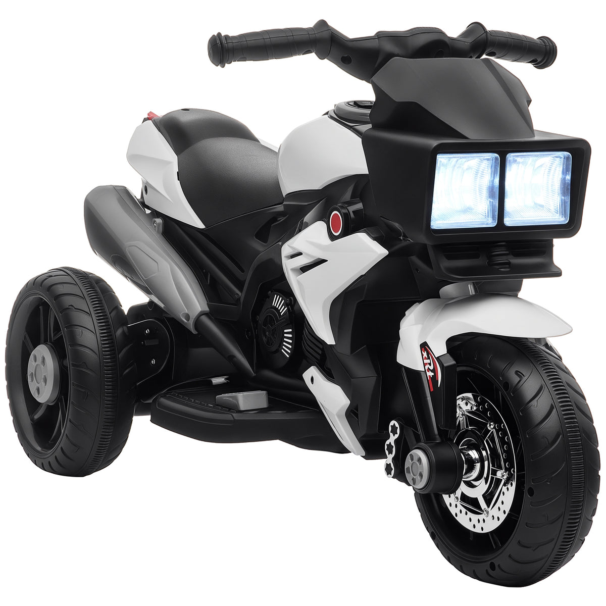 Aosom Kids Electric Pedal Motorcycle Ride-On Toy 6V Battery Powered w/ Music Horn Headlights Motorbike for Girls Boy