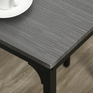 Industrial Bar Table Set Counter Height 3 Piece and 2 High Back Stools Set Dining Table Set Natural Wood