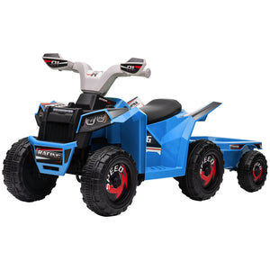 6V Electric Toy Car with Back Trailer, Forward Backward, Wear-Resistant Wheels for Ages 18-36 Months, Red – view 2