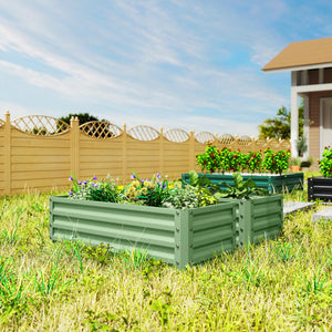 Galvanized Raised Garden Beds, Outdoor Planter Box, Set of 2, for Flowers, Herbs and Vegetables, Black – view 42