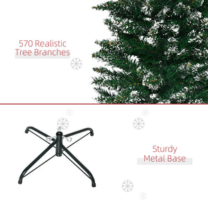 6FT Artificial Snow Dipped Christmas Tree Xmas Pencil Tree Holiday Home Indoor Decoration with Foldable – view 6