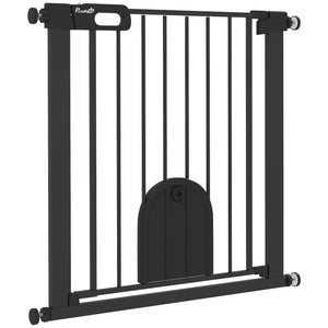 30"-52" Extra Wide Pet Gate Barrier with Small Door, 30"H Dog Gate with Safety Gate Barrier – view 6