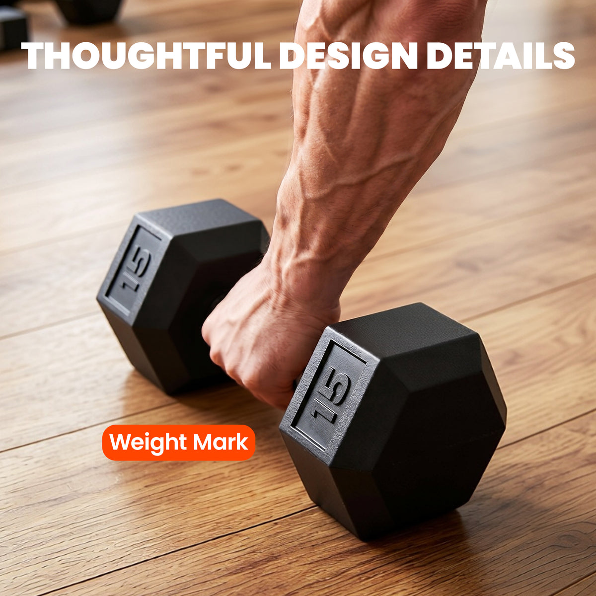 Soozier 2 x 10lbs Rubber Dumbbells Weight Set, Dumbbell Hand Weight for Body Fitness Training for Home Office Gym
