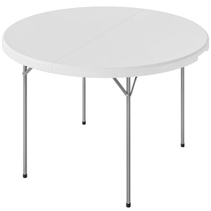 4ft Plastic Folding Picnic Table, Camping Table with Anti-Slip Foot Pads, Indoor Outdoor for Beach, BBQ – view 8