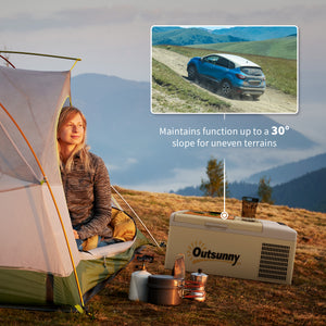 12 Volt Car Refrigerator, 17QT Car Fridge Electric Cooler, 12/24V DC and 100-240V AC, -4℉-50℉, Portable Refrigerator