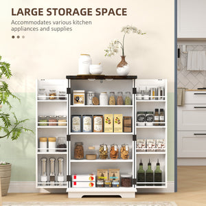 Kitchen Pantry Cabinet with 4-tier Shelving, 6 Spice Racks – view 4