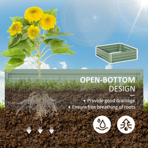 39" x 39" x 12" Set of 2 Raised Garden Bed, Elevated Planter Box with Galvanized Steel Frame for Growing – view 4