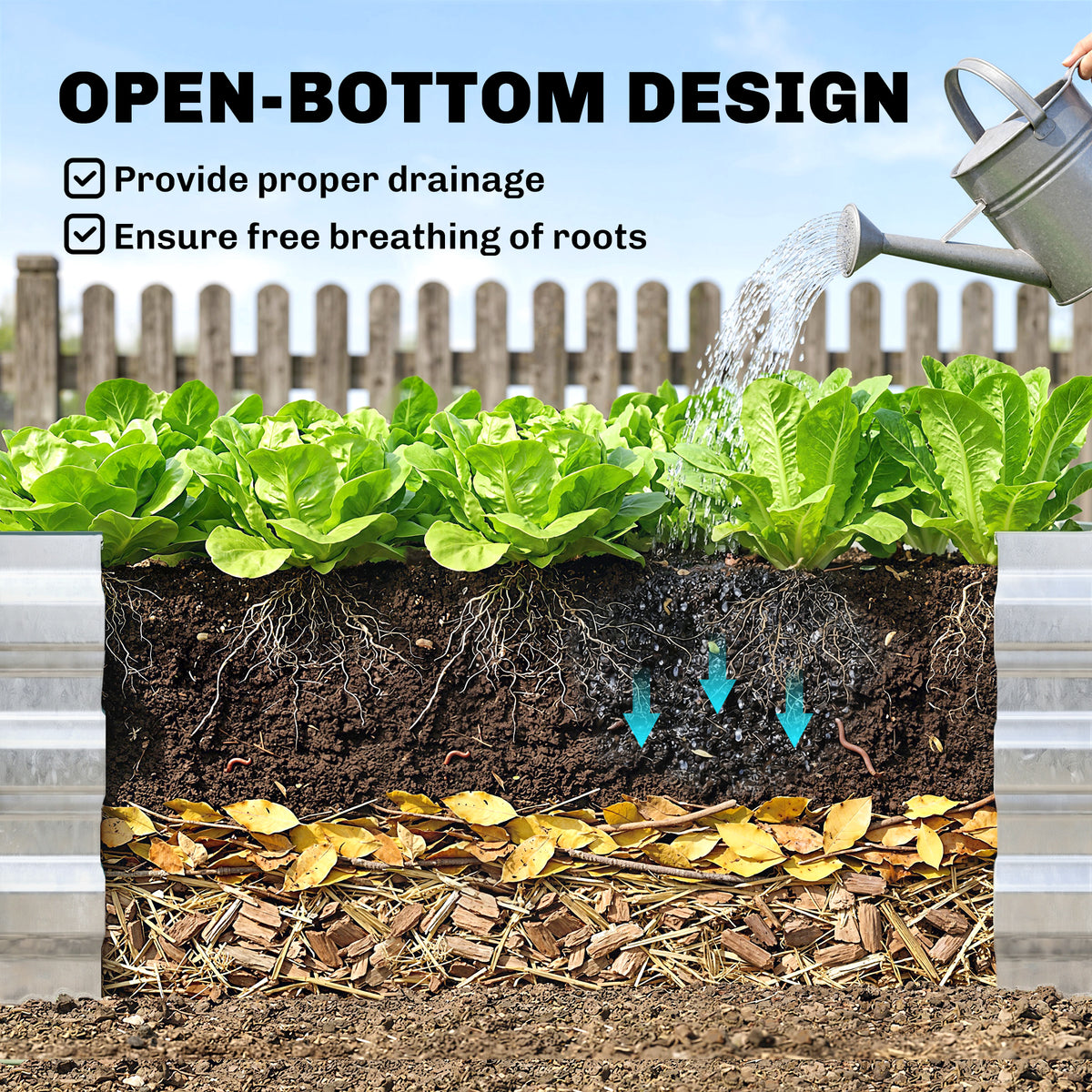 Steel Outdoor Raised Garden Bed with Greenhouse,Cover, Roll Up Door, Dual Use, 50"x37.4"x36.2", Green