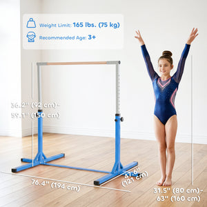 Professional Gymnastics Bar for Kids, Toddler Home Gymnastics Equipment with 13-level Adjustable Height – view 4