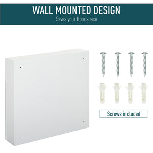 Wall Mounted Mirror Cabinet, Bathroom Medicine Cabinet with Mirror, 2 Doors and 3-tier Shelving, Silver