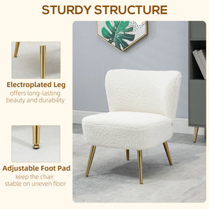 Lounge Chair for Bedroom Living Room Chair with Soft Upholstery and Gold Legs Pink – view 12