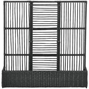 Raised Garden Bed with Lattice Trellis, Rattan Outdoor Planter with Storage for Garden, Patio, Balcony