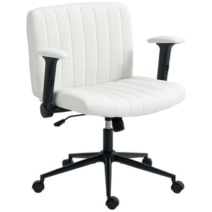 Criss Cross Chair with Flip-up Armrests, Wheels, Wide Office Chair with Adjustable Height, Tilting