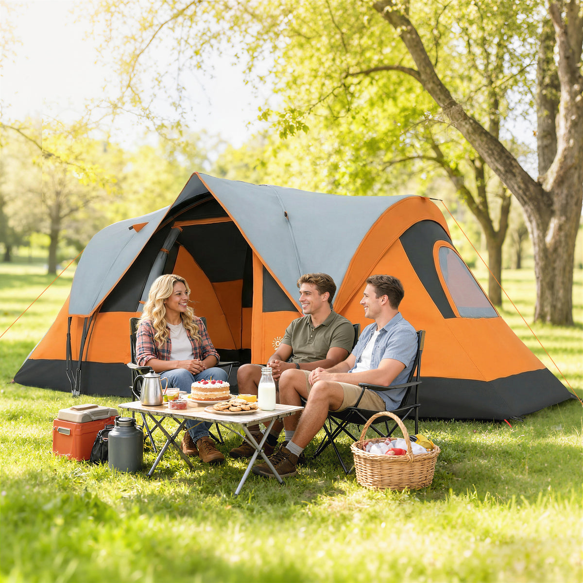 5 Person Family Tent, Outdoor Camping Tent with Lighting Hook, Carrying Bag for Camping – view 14