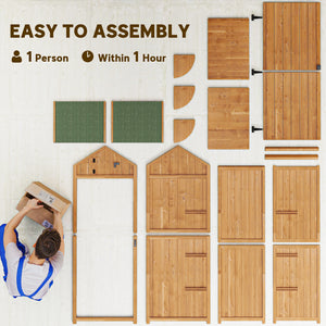 30" x 21" x 71" Garden Storage Shed, Sheds & Outdoor Storage Outdoor Workshop Yard Tool Utility Storage – view 13