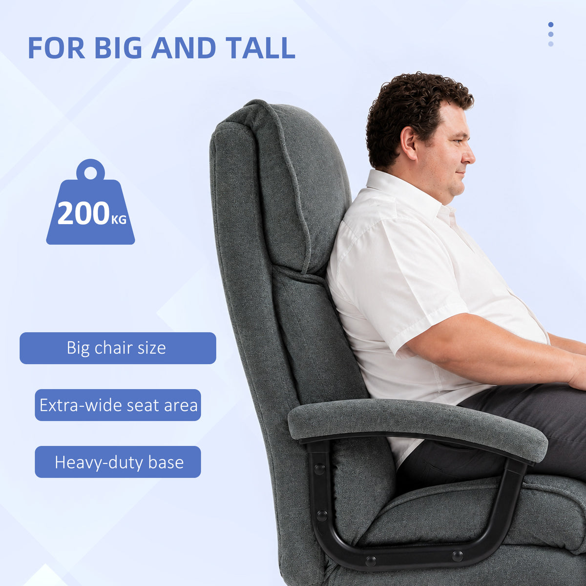 Big and Tall Executive Office Chair, Up to 450 lbs. Heavy Duty Desk Chair, Computer Chair for Heavy People – view 10
