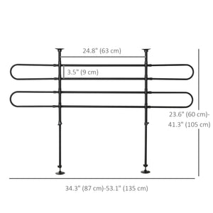 Adjustable Pet Car Barrier for SUVs, Vehicles, Vans, Back Seat Dog Fence Guard for Safety Car Travel, Black