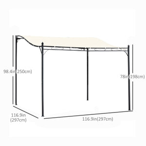 Portable Gazebo 10x10 Steel Patio Outdoor Sun Shelter for Porch, Patio & Yard, Weather-resistan, Cream White
