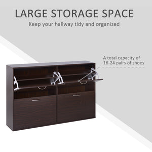 Flip Down Shoe Storage, Multi Cabinet, Wooden Shoe Rack, Entryway Shelf, 4 Drawer Organizer – view 3