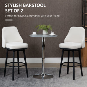 Extra Tall Bar Stools Set of 2, Modern 360° Swivel Barstools, Dining Room Chairs with Steel Legs Footrest – view 10