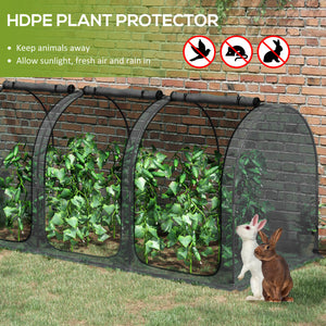 8' x 4' Crop Cage, Garden Plant Protector, with 2 Zippered Doors and 6 Ground Stakes, for Garden, Yard – view 10