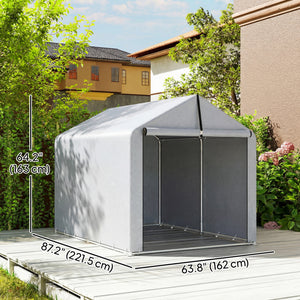 7' x 5' Portable Shed, Waterproof Bike Tent with Roll-up Zipper Door and Galvanized Metal Frame for Bike