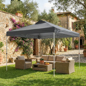 Pop Up Canopy Waterproof Canopy Tent with Carrying Bag for Parties Garden BBQs 9.8' x 9.8', Blue – view 13