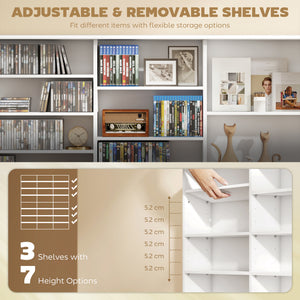 Media Storage Cabinet, 8-Tier DVD Shelf with 18 Adjustable Shelves, Holds 1032 CDs, 594 DVDs or Blu-rays – view 11