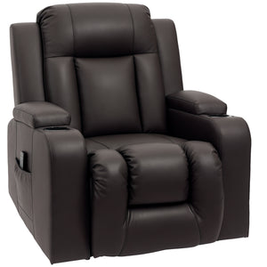 Swivel Massage Recliner Chair Rocker, Overstuffed Manual Reclining Sofa – view 8