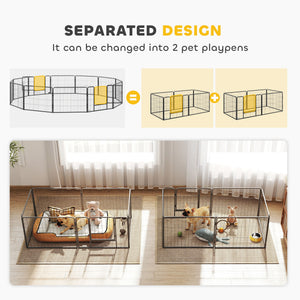 Dog Playpen, 31.5"W Heavy-Duty Metal Puppy Play Pen, Pet Exercise Fences for Outside and Indoor – view 8