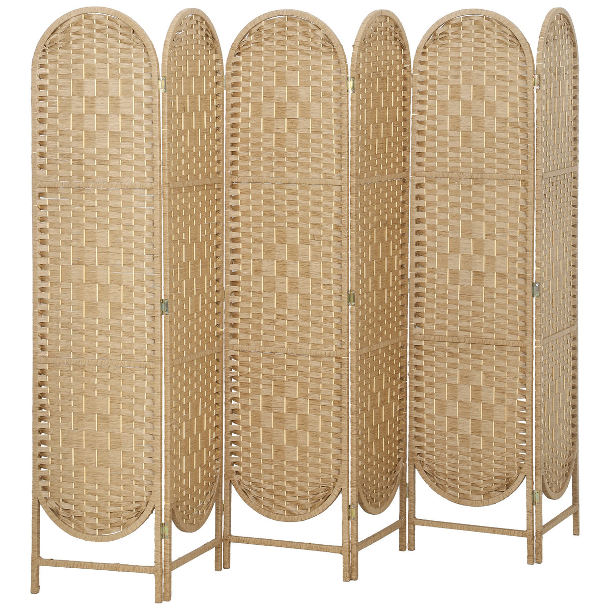 Bohemian Privacy Screen, Folding Room Divider with 3 Panels and Arched Top for Bedroom Living Room Office – view 36