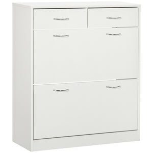 Narrow Shoe Storage with 2 Flip Drawers and Adjustable Shelves Shoe Cabinet Organizer for 12 Pairs of – view 15