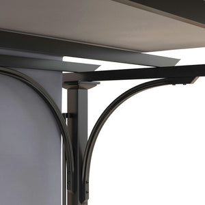 10' x 10' Outdoor Pergola Patio Gazebo Canopy Sun Shelter, Steel Frame, Beige – view 14