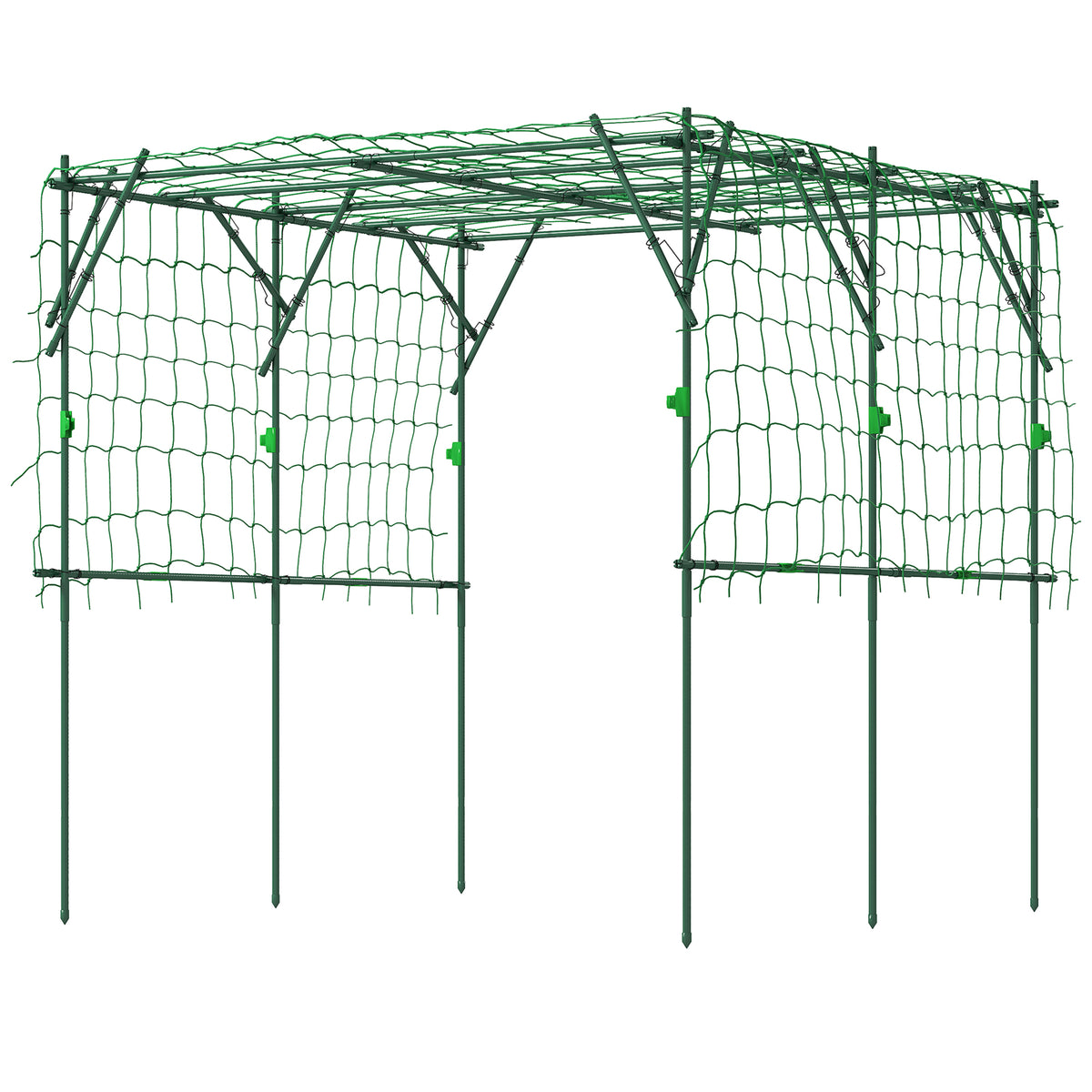 Garden Arch Cucumber Trellis for Climbing Plants, 7.3 FT Tall Metal Plant Trellis Support with Climbing – view 8