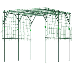 Garden Arch Cucumber Trellis for Climbing Plants, 7.3 FT Tall Metal Plant Trellis Support with Climbing – view 8