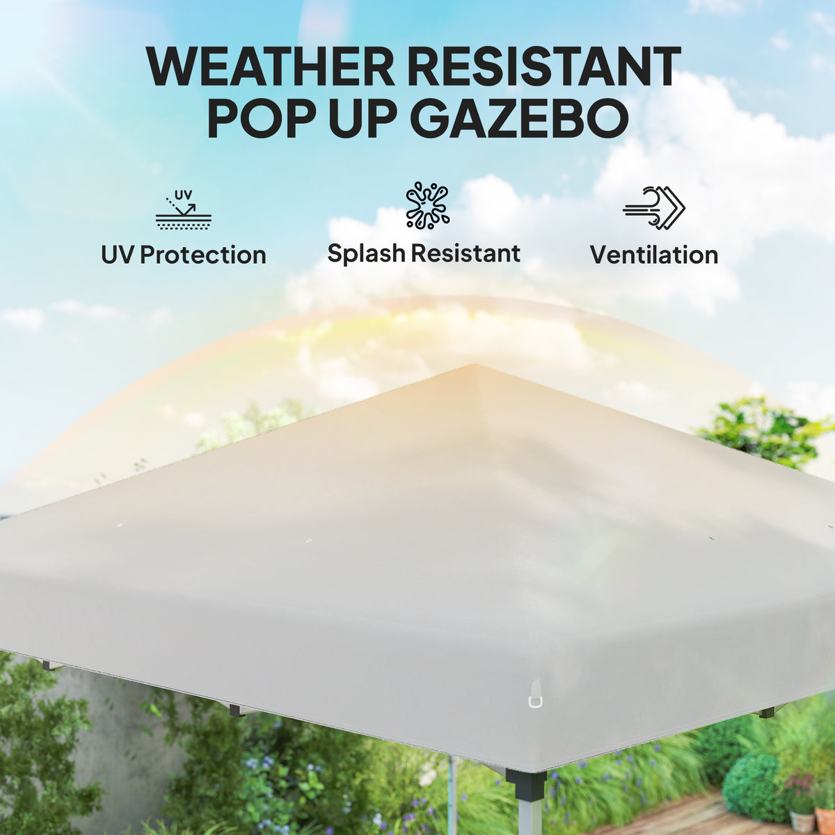 10' x 10' Pop Up Canopy with Sidewalls, Roller Bag, Height Adjustable Instant Tent for Outdoor, Garden – view 26