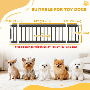 26"-37" Dog Gate, Adjustable Pet Gate, Fits 10" Tall with 2 Extension – view 2