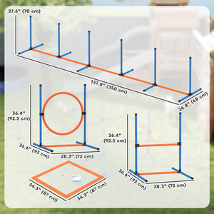 Dog Agility Training Equipment, 5PCS Dog Obstacle Course Starter Kit with Carrying Bag