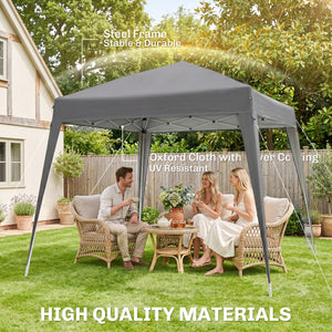 8' x 8' Pop Up Canopy, Outdoor Folding Tent, Portable Party Tent with Carrying Bag for Camping, Party – view 17