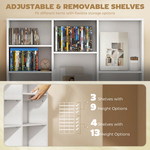 Media Storage Cabinet, 9-Tier DVD Shelf with 21 Adjustable Shelves, Holds 835 CDs – view 11
