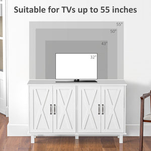 Kitchen Sideboard Cabinet with 4 Barn Doors and 2 Adjustable Shelves, Buffet Table for Living Room – view 12